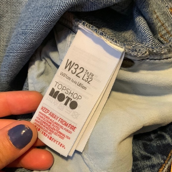 Topshop Moto Blue Skinny Jeans - Picture 11 of 11